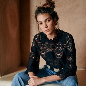 BWT Sezane Bacall Blouse